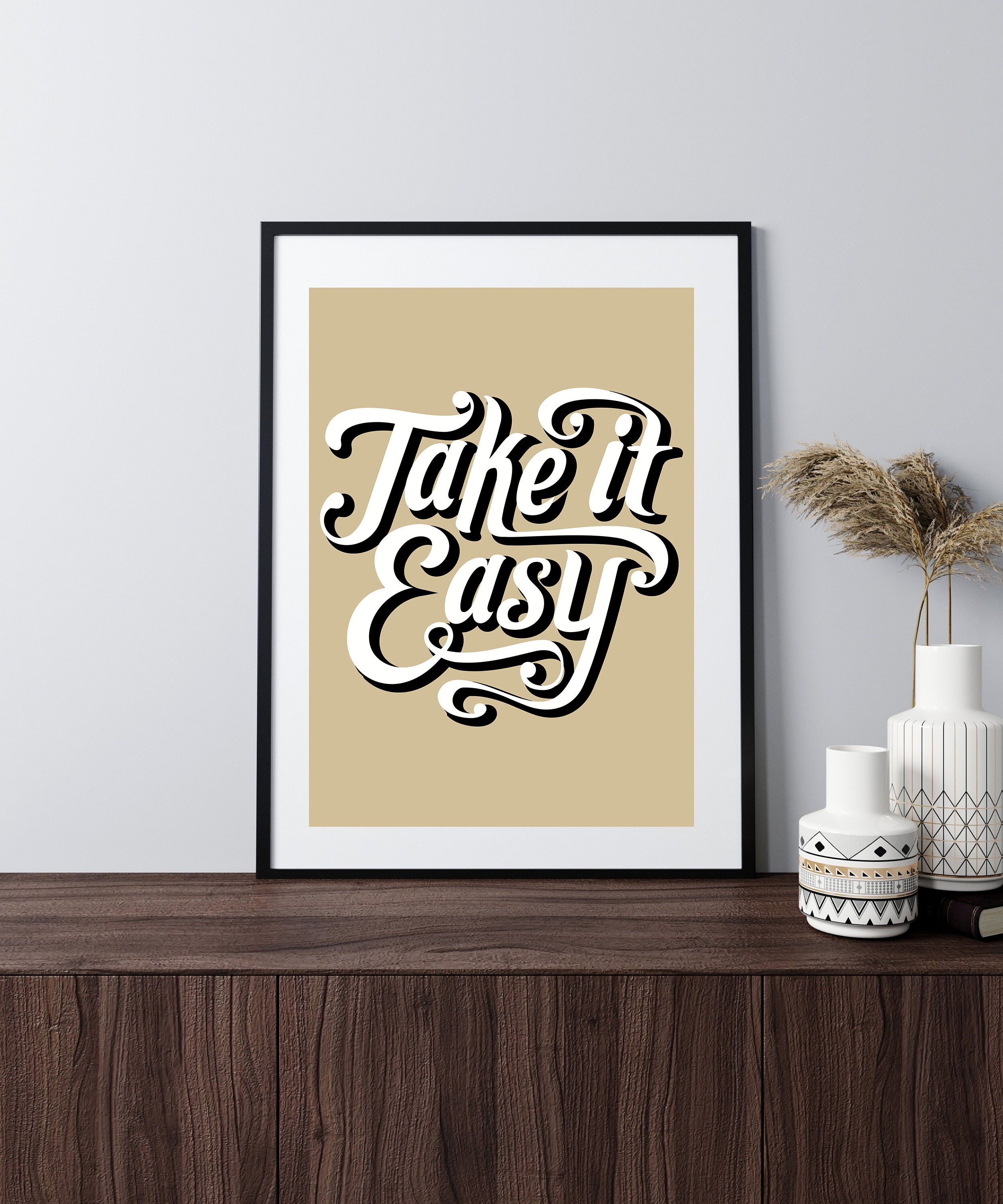 Typography print Take it easy quote Printable quotes Take | Etsy