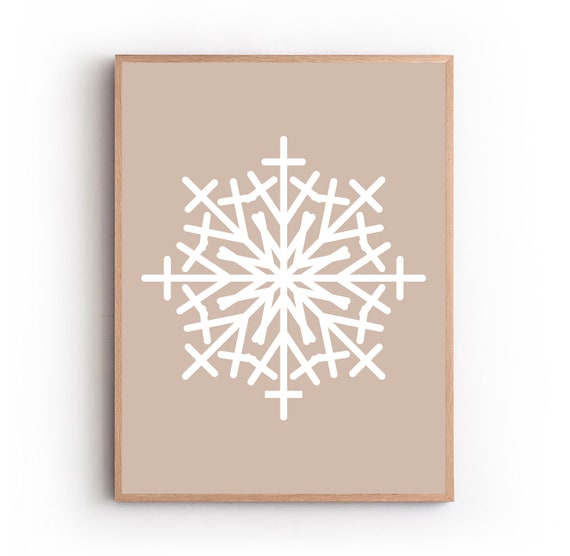 Snowflake Printable Large Print Christmas Digital Print | Etsy