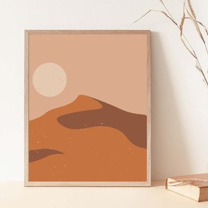 Desert prints, Sun abstract print, Mid century print, Neutral boho print, Boho gallery, Abstract sun print, Sun boho print, Digital print