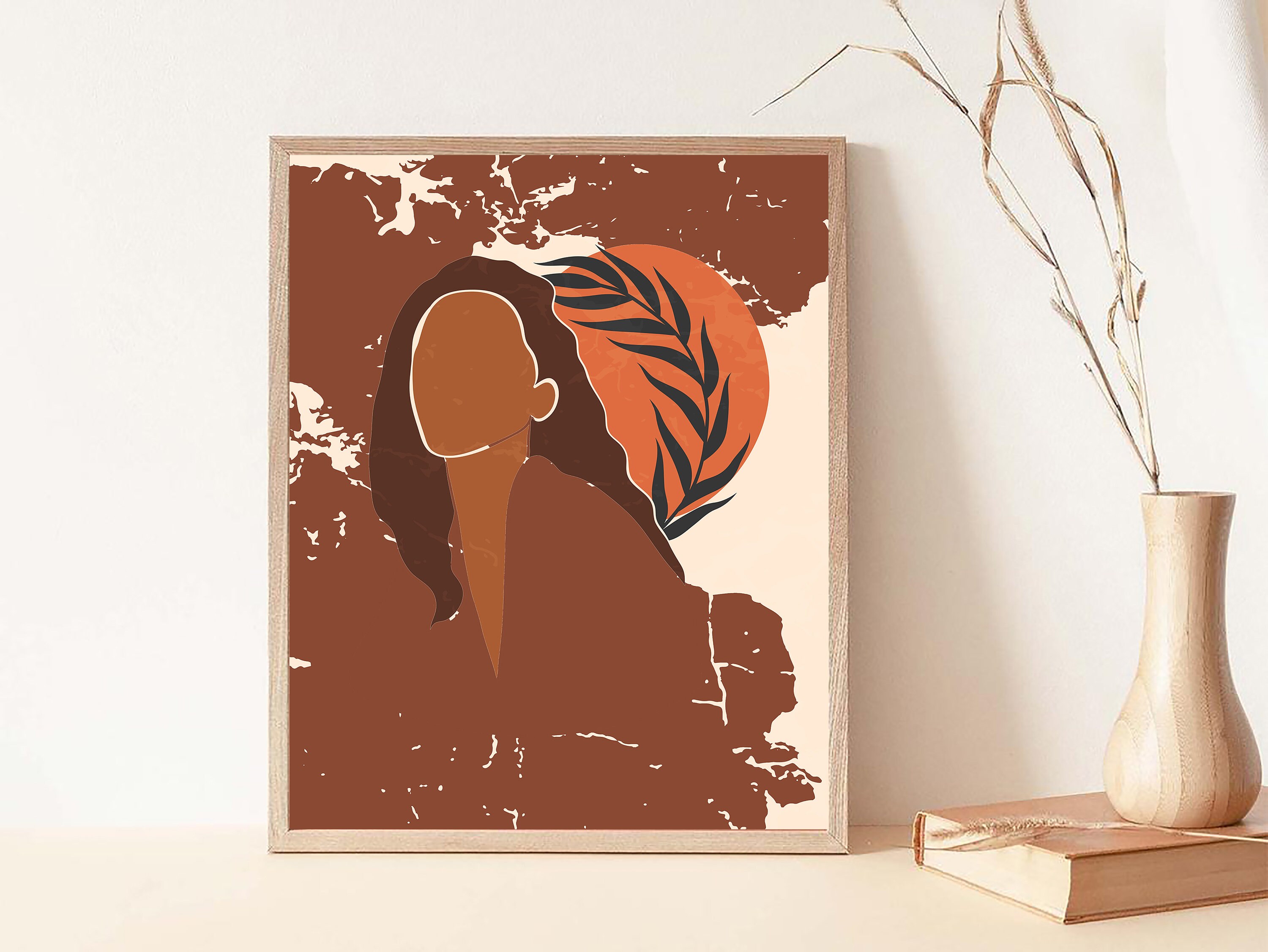 Boho Art Boho Poster Set Boho Prints Set of 5 Color Block Etsy