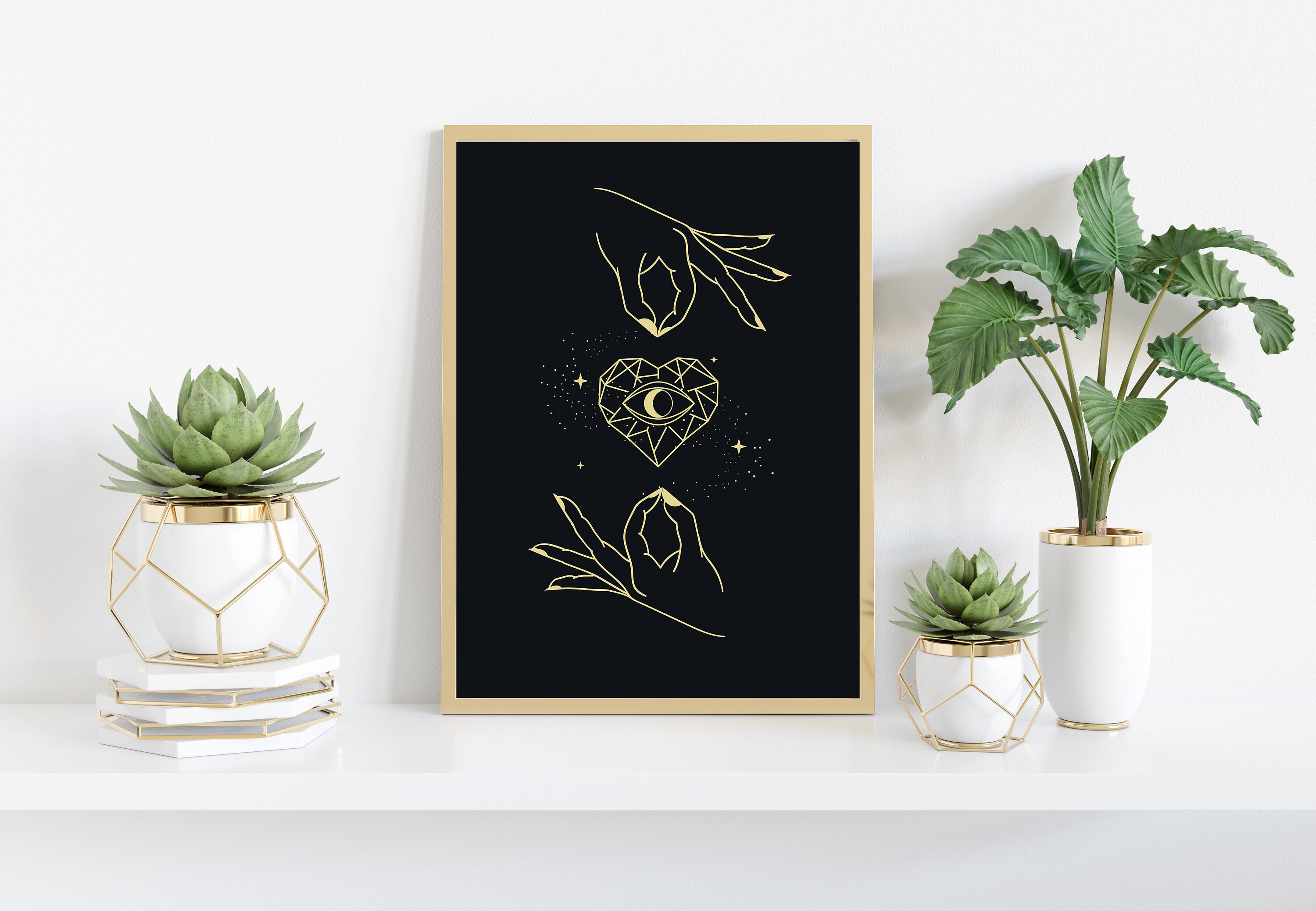 Boho modern art print Black boho abstract print Abstract | Etsy