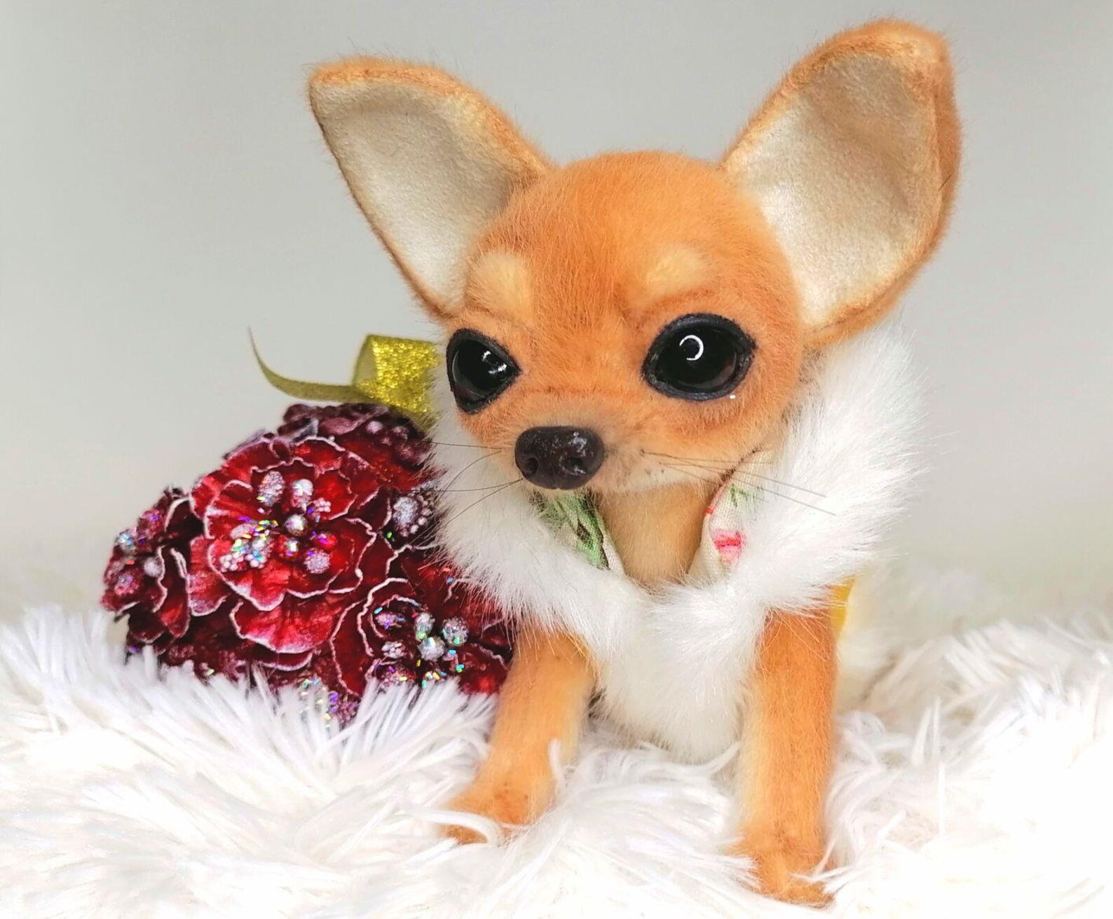 Chihuahua stuffed animal lifelike stuffed doglifelike puppy | Etsy