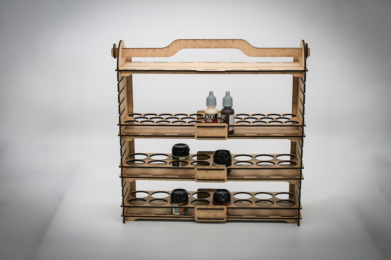Vertical Paint storage rack for model painting compatible Etsy