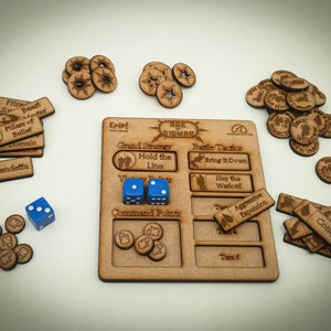 AOS Warhammer Age of Sigmar-besturingsbord en -tokens met commandopunten, Grand Strategy en Battle Tactics-upgrade voor de nieuwe GHB 2023/24