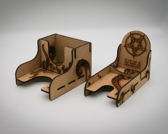 Laser Cut Card Deck Holder for Arkham Horror, Mansions of Madness