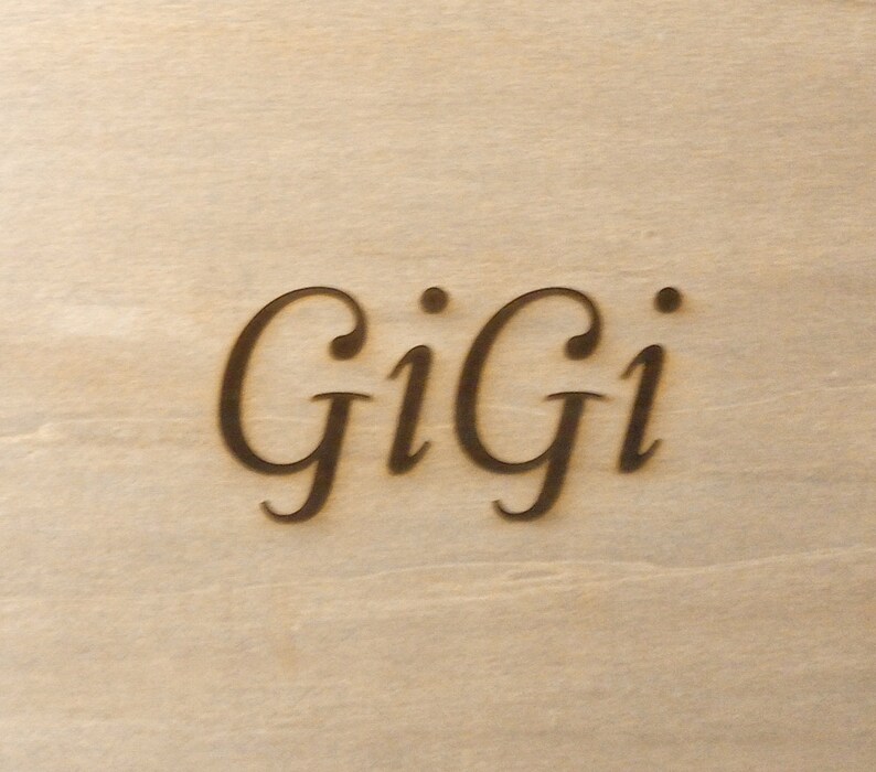 Gigi In Cursive Engraving Personalization for Paint Stations - Etsy