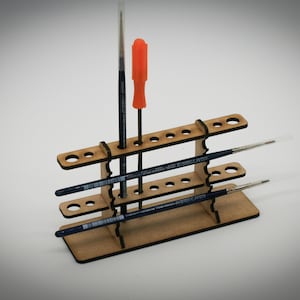 Brush holder rack for hobby model painting DIY