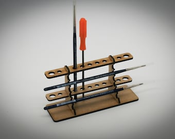 Brush holder rack for hobby model painting DIY