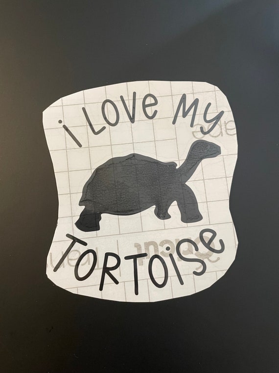 tilskadekomne Den anden dag Sælger I Love My Tortoise Permanent Vinyl Decal Tortoise Vinyl - Etsy