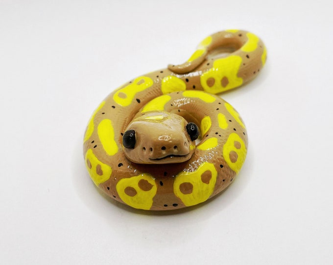 Ball Python Figurine, Ball Python Art, Snake Art, Snake Decor, Shelf ...