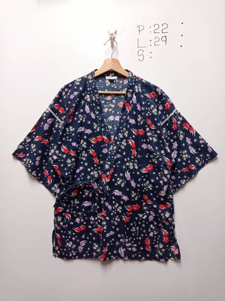 Vintage Jinbei Koi Fish Rare Yukata Noragi Jacket - Etsy