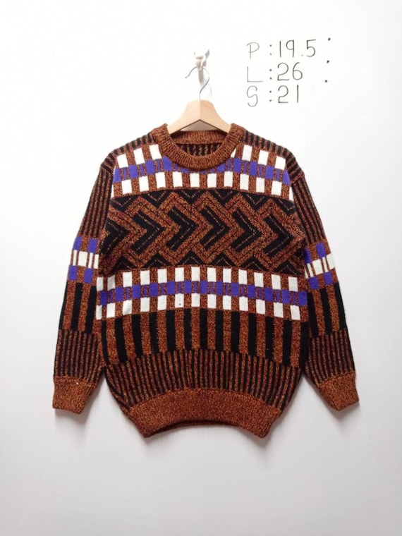 Vintage Knitwear Aztec Tribal American Native Japa
