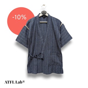 Vintage Yukata - Rare Yukata - Noragi Jacket - Vintage Japanese Kimono - hanten - Haori - Happi Kimono - Size M-L