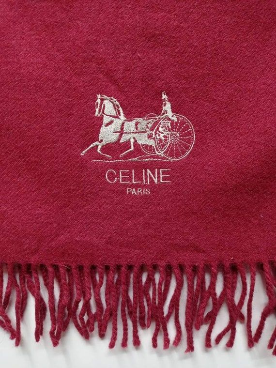 Vintage 80s Celine Paris Wool scarf One Size - image 2