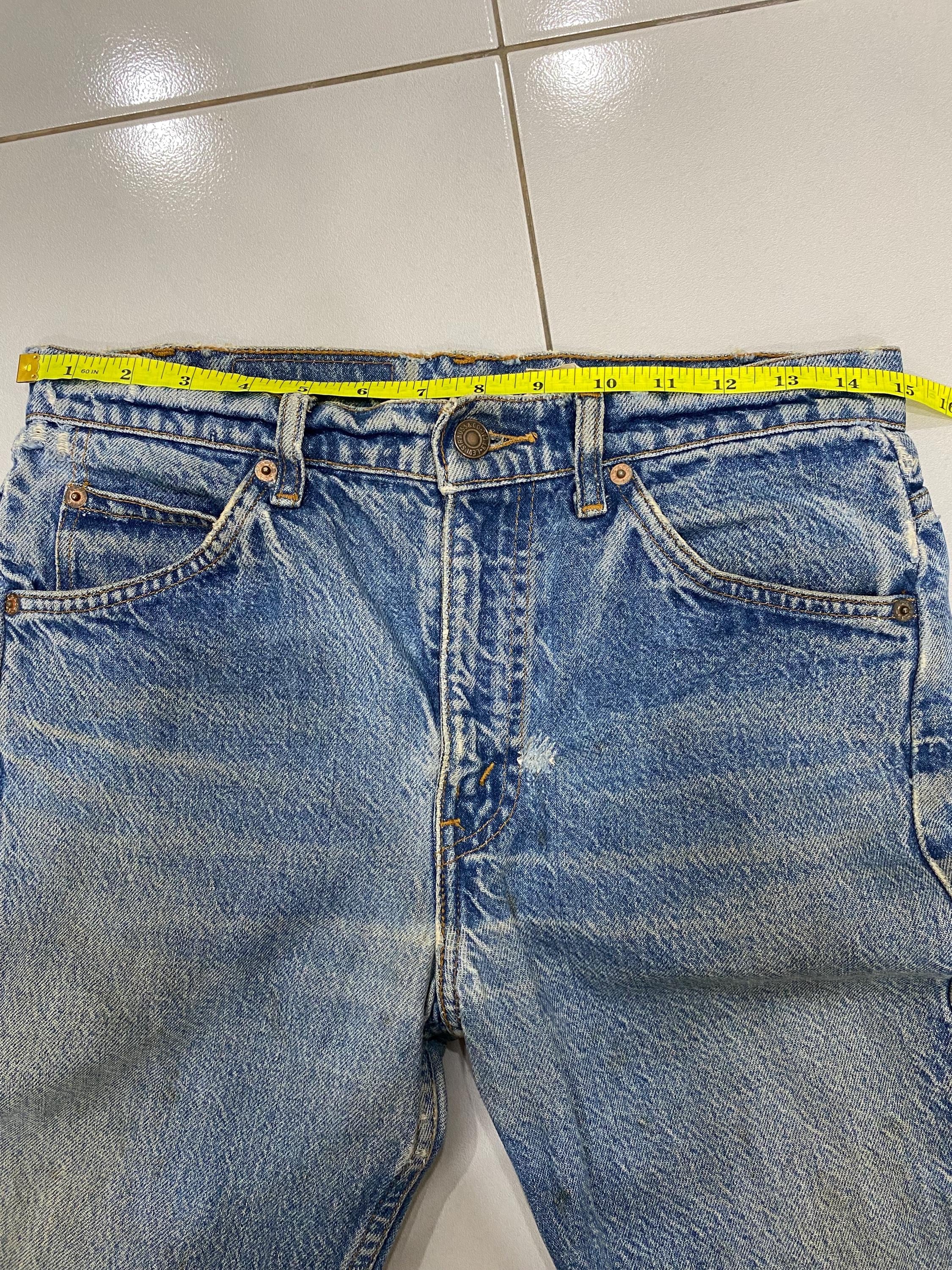 Vintage 80s Levis 505 Orange Tab 221 Button Streetwear Size W30 X