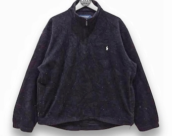 Kurtka golfowa Vintage 90s Polo Ralph Lauren Golf Fleece Half zip Pullover Streetwear Rozmiar M