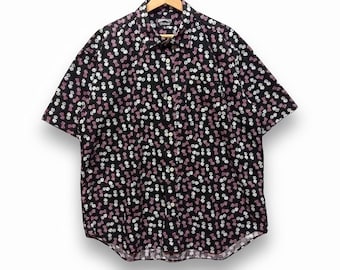 Vintage 9Y2K Bivouac Japan Dice Design Minimalist Shirts button up Streetwear size L
