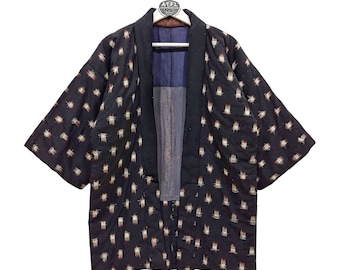 Vintage Padded Yukata - Rare Yukata - Noragi Jacket - Vintage Japanese Kimono - hanten - Haori - Happi Kimono - Size M-L