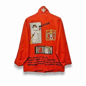 Vintage des années 90 Charles De Castel Bajac Bubble Pocke Broderie Streetwear Taille L