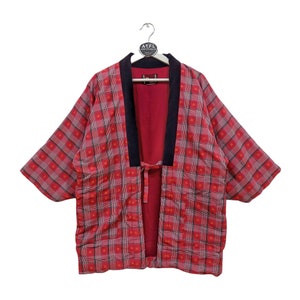 Vintage Padded Yukata - Rare Yukata - Noragi Jacket - Vintage Japanese Kimono - hanten - Haori - Happi Kimono - Size M-L