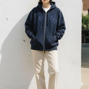 Vintage 90er Jahre Distressed Supreme Thermofutter Patch Logo Hoodie Streetwear Größe L