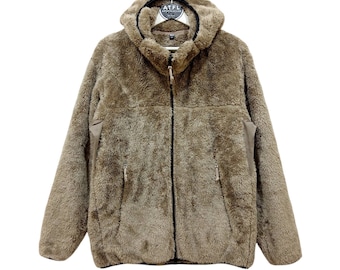 Vintage 90s Uniqlo Faux Fur Jacket Size L