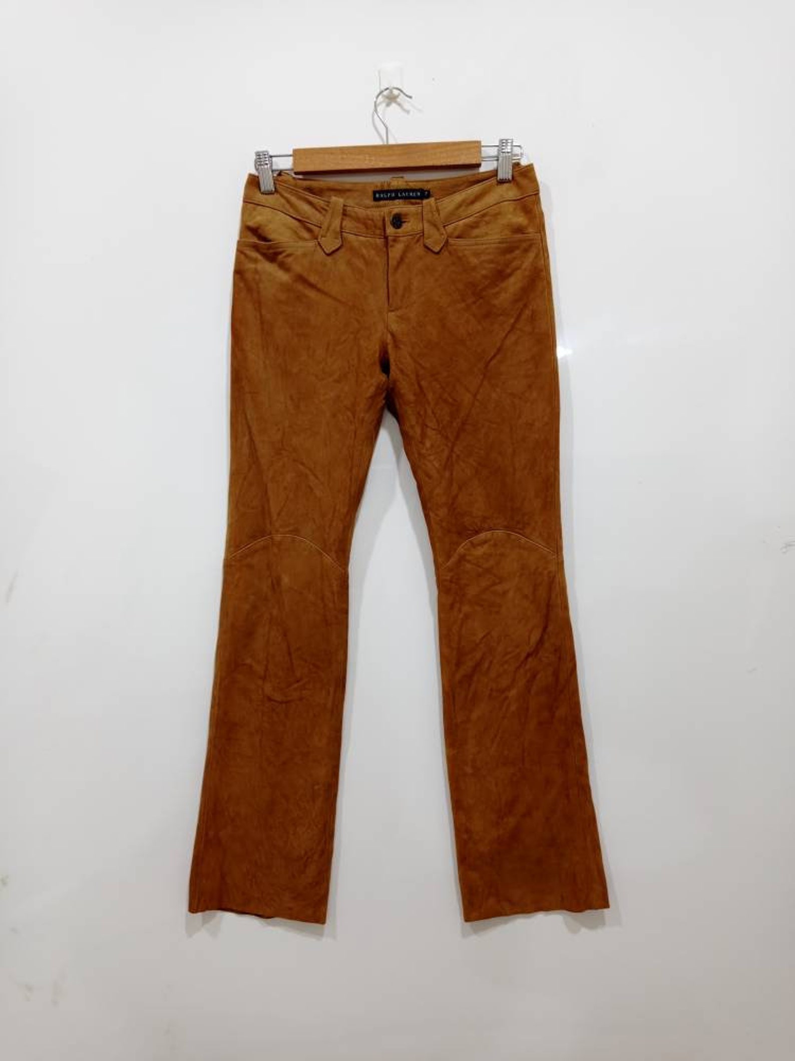 Vintage Ralph Lauren Leather Pants Style Bootcut Streetwear Etsy