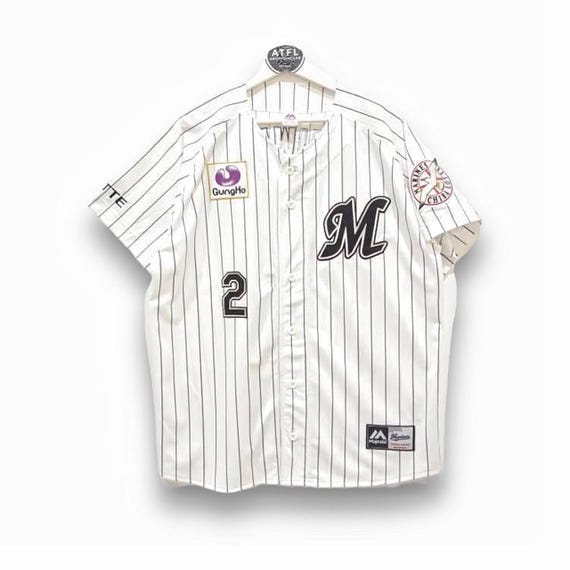Vintage Baseball Marines Chiba Lotte Embroidery T Shirts