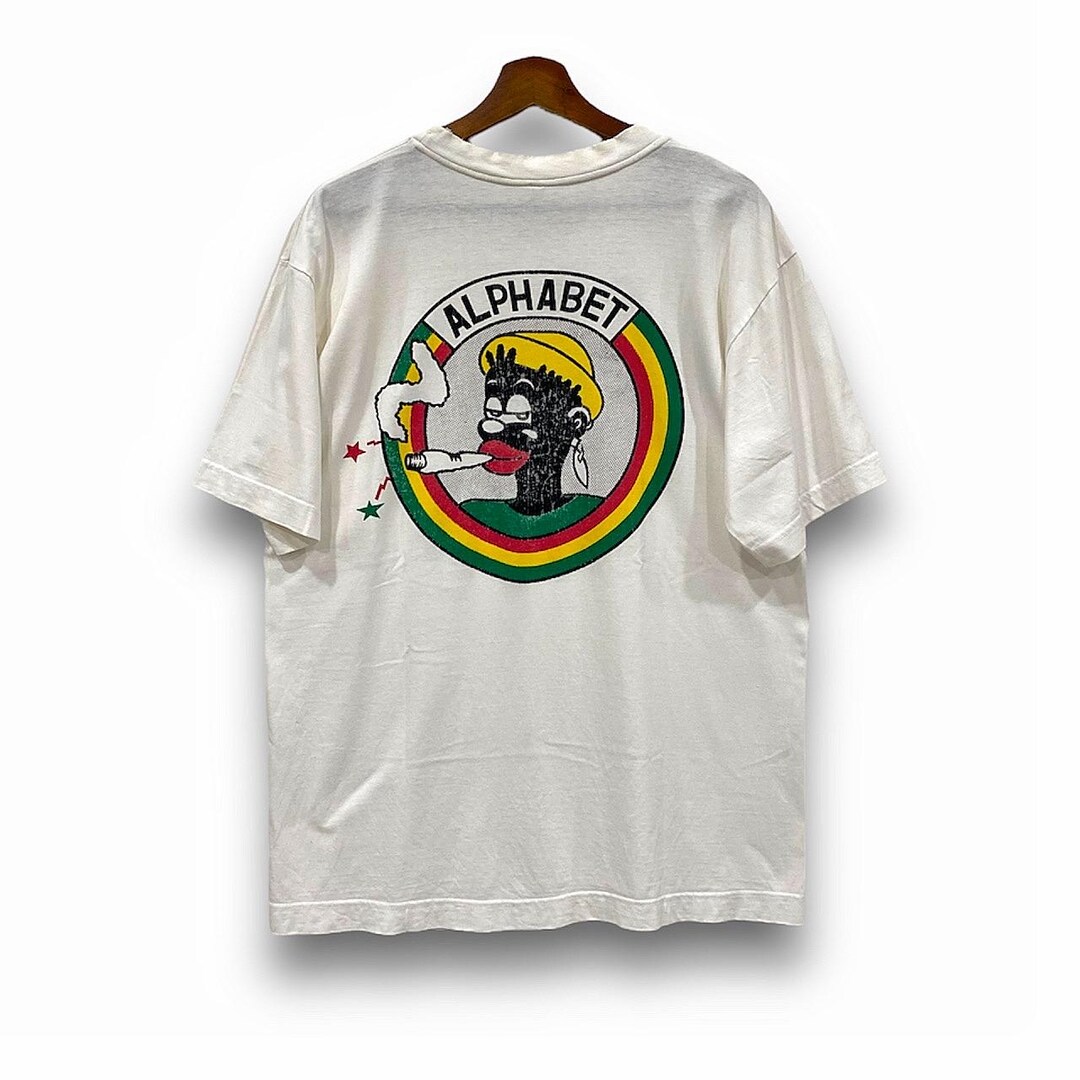 Vintage 90s Alphabet Reggea Rasta Back Hit Graphic T Shirts