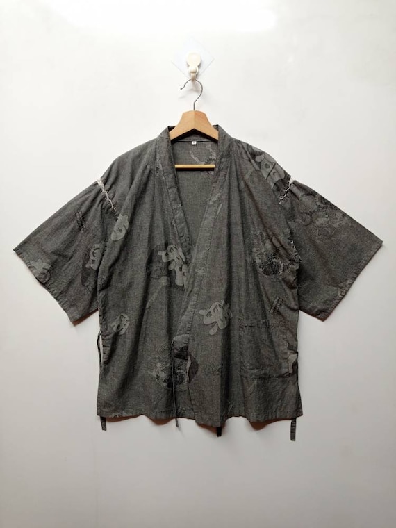 Rare Jinbei Yukata Noragi Vintage Japanese Kimono Hanten | Etsy