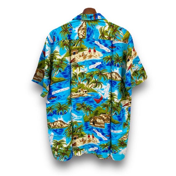 Vintage 50s Rayon Hawaiian Shirts by Manhattan Streetwear Size L