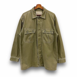 Vintage 90s Blue Way Army Jungle Fatigue Jacket Slant Pockets Size M