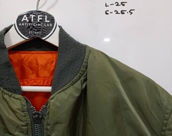 Vintage 90s Alpha Industries MA-1 Reversible Bomber Jacket