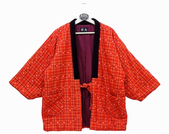 Vintage Padded Yukata - Rare Yukata - Noragi Jacket - Vintage Japanese Kimono - hanten - Haori - Happi Kimono - Size M-L