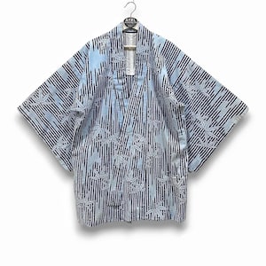 Vintage Haori Floral Noragi hanten Jinbei Embroidery Japanese Traditional Size L-XL