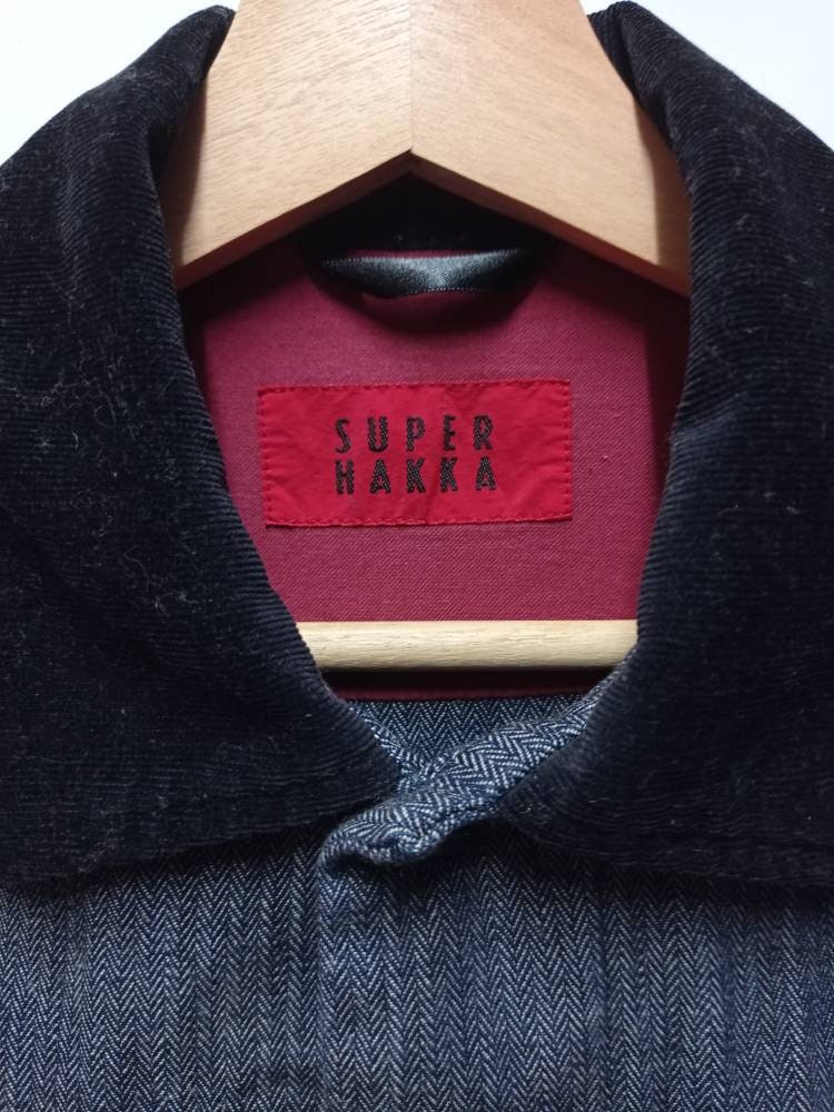 Vintage Super Hakka Japan Workwear Denim Jeans Jacket Japanese