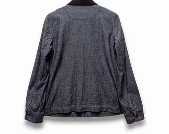 Vintage Super Hakka Japan Workwear Denim Jeans Jacket Japanese