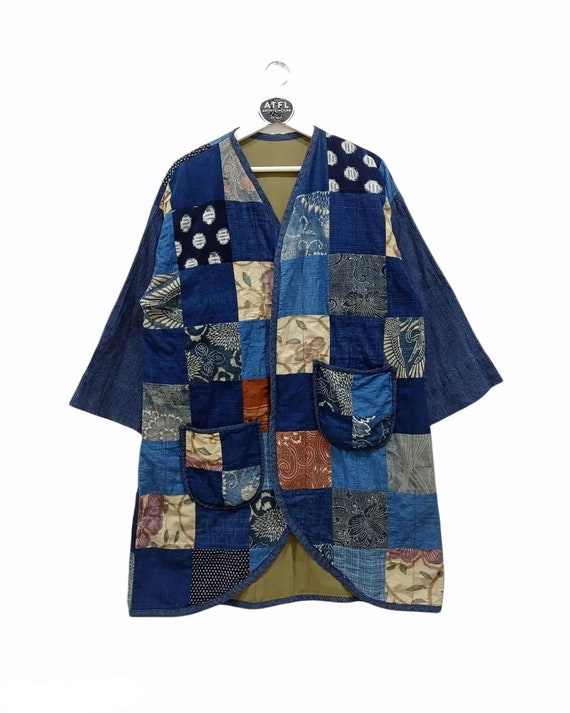 Vintage Boro Sashiko Indigo Rare Yukata Noragi Jacket | Etsy