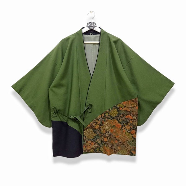 Haori géométrique vintage - kimono court - veste Hakama - kimono japonais vintage - kimono furisode - kimono Happi - taille M