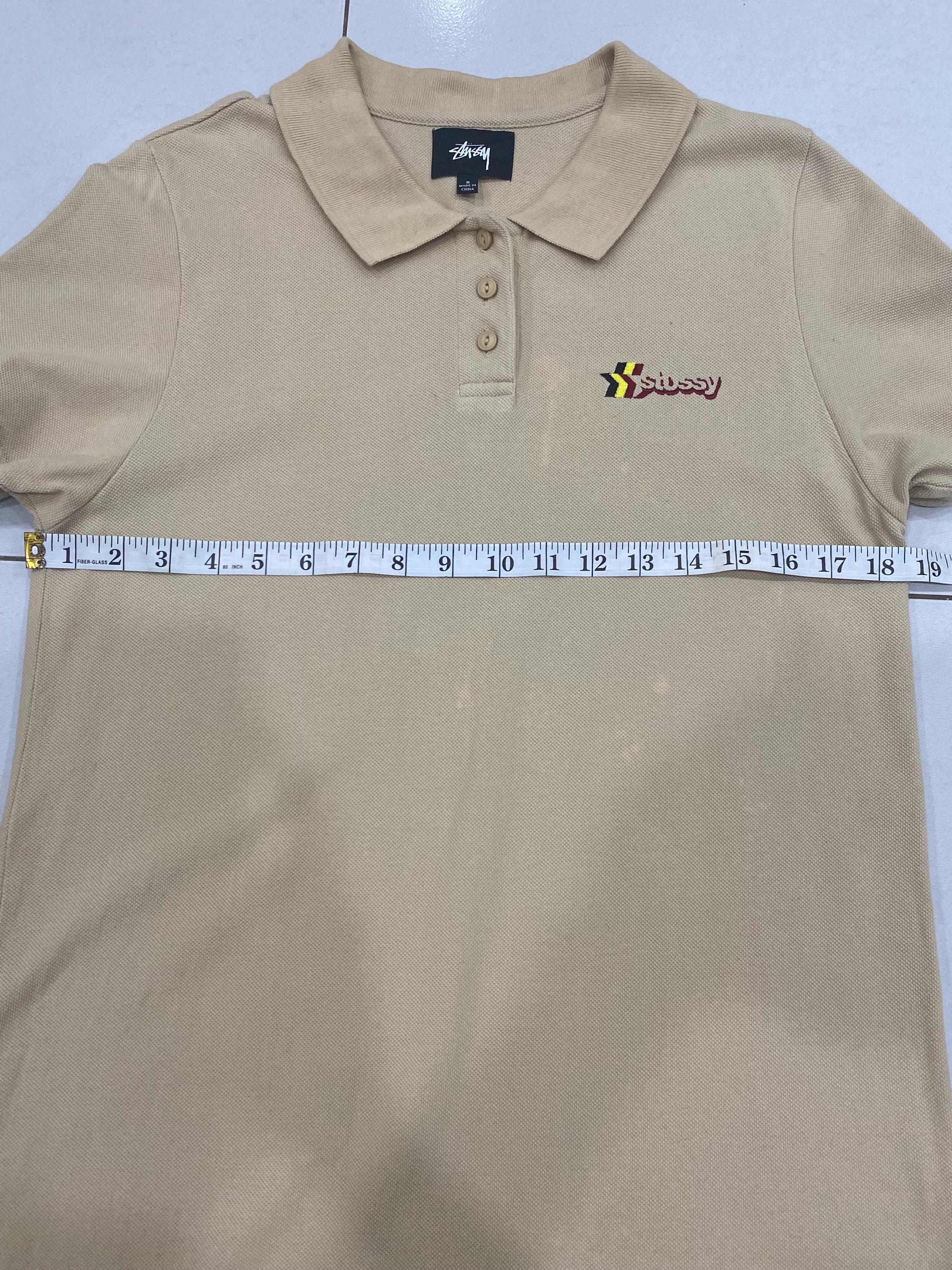 Vintage Y2K Stussy Polo Shirts Long Dress Style Streetwear Size S