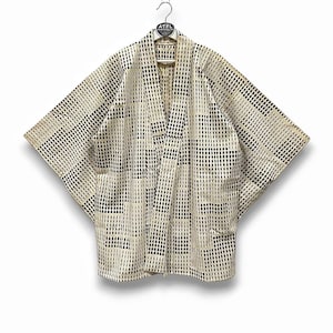 Vintage Haori Floral Noragi hanten Jinbei Embroidery Japanese Traditional Size L-XL