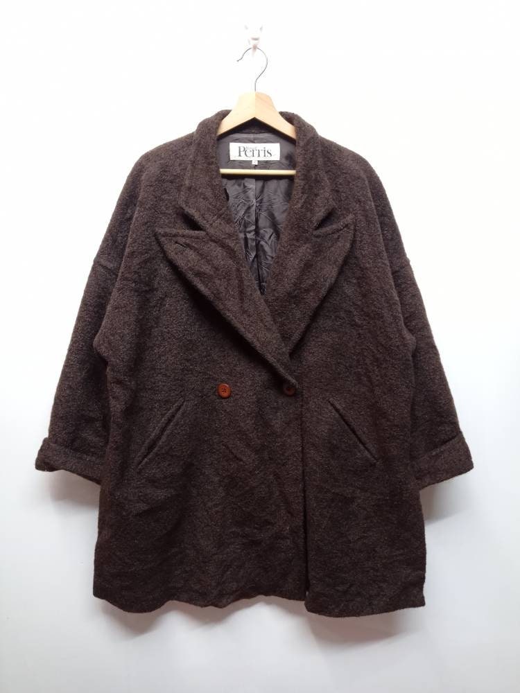 Vintage 90s Bernard Perris Wool Oversize Jacket Design Size XL | Etsy
