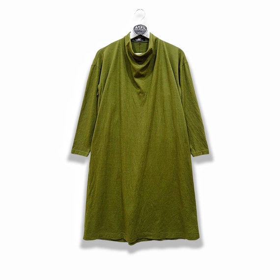 Issey Miyake, Vintage 90s Issey Miyake Wool Dress Distressed Streetwear Size M