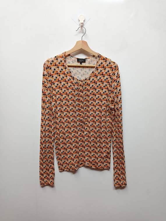 Vintage A.P.C Snap Button t shirts Graphic shirts