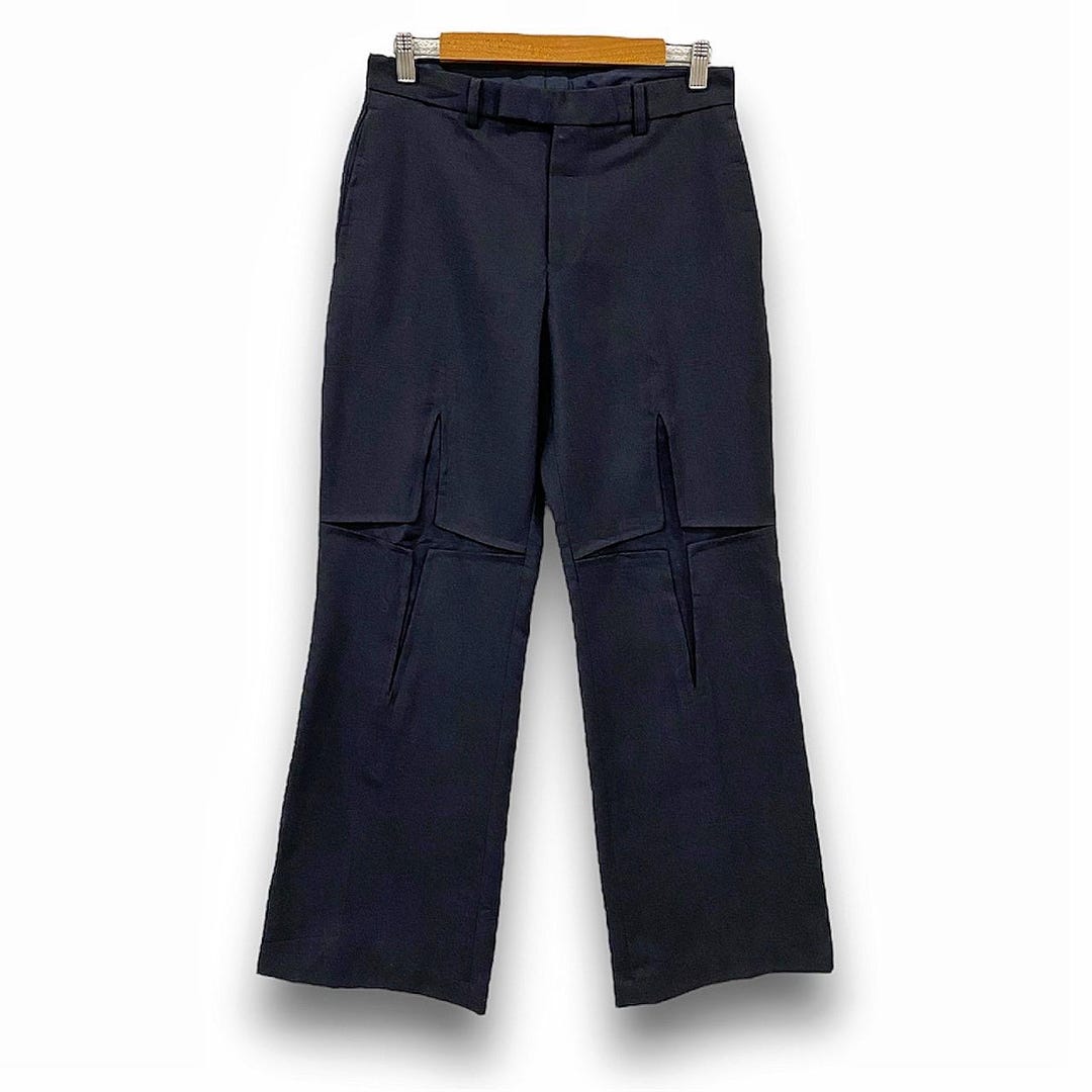 パンツ 90s ryuichiro shimazaki homme pants Vintage 90s Ryuichiro Shimazaki Wool Pants Star Knee Design