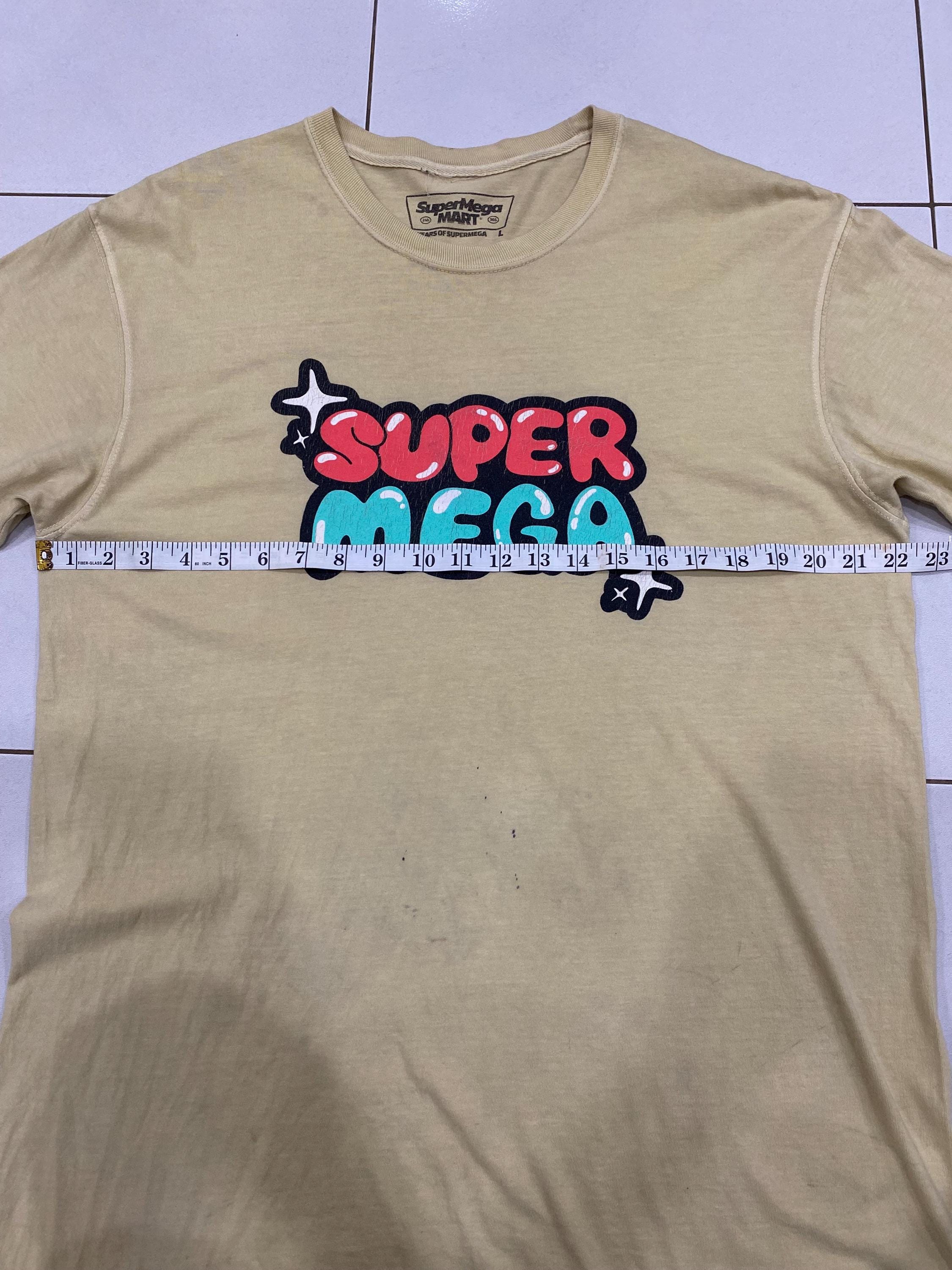 Vintage Y2K Super Mega Mart Logo T Shirts Fashion Streetwear Size 