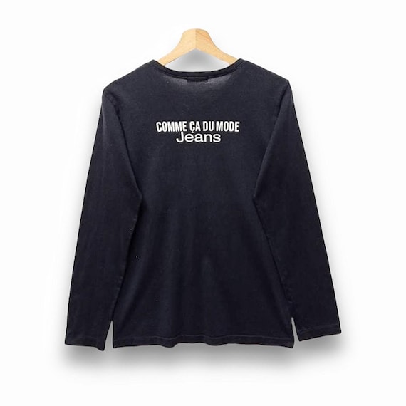 Vintage 90s Comme Ca Du Mode V Neck Minimalist Design Streetwear 