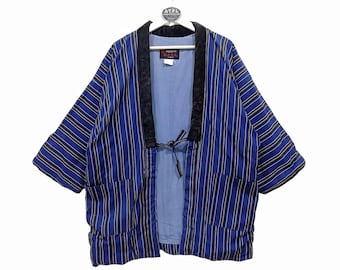 Vintage Padded Yukata - Rare Yukata - Noragi Jacket - Vintage Japanese Kimono - hanten - Haori - Happi Kimono - Size L