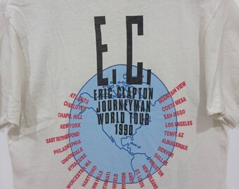 ERIC CLAPTON JOURNEYMAN TOUR 1990 Tシャツ L Vintage Single Stitch