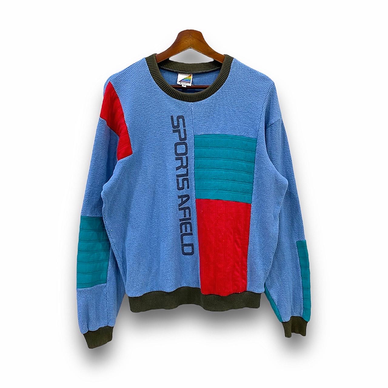 Vintage 90s Dencente Japan Sport A Field Color Block Sweatshirts